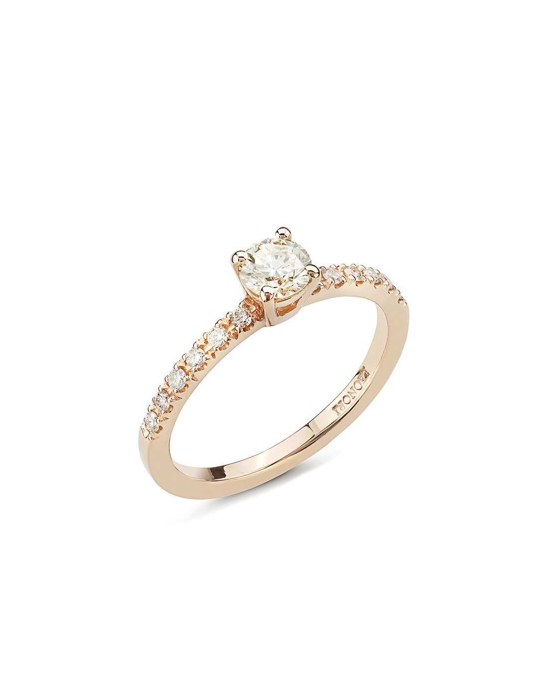 Solitario oro rosa diamante new arrivals