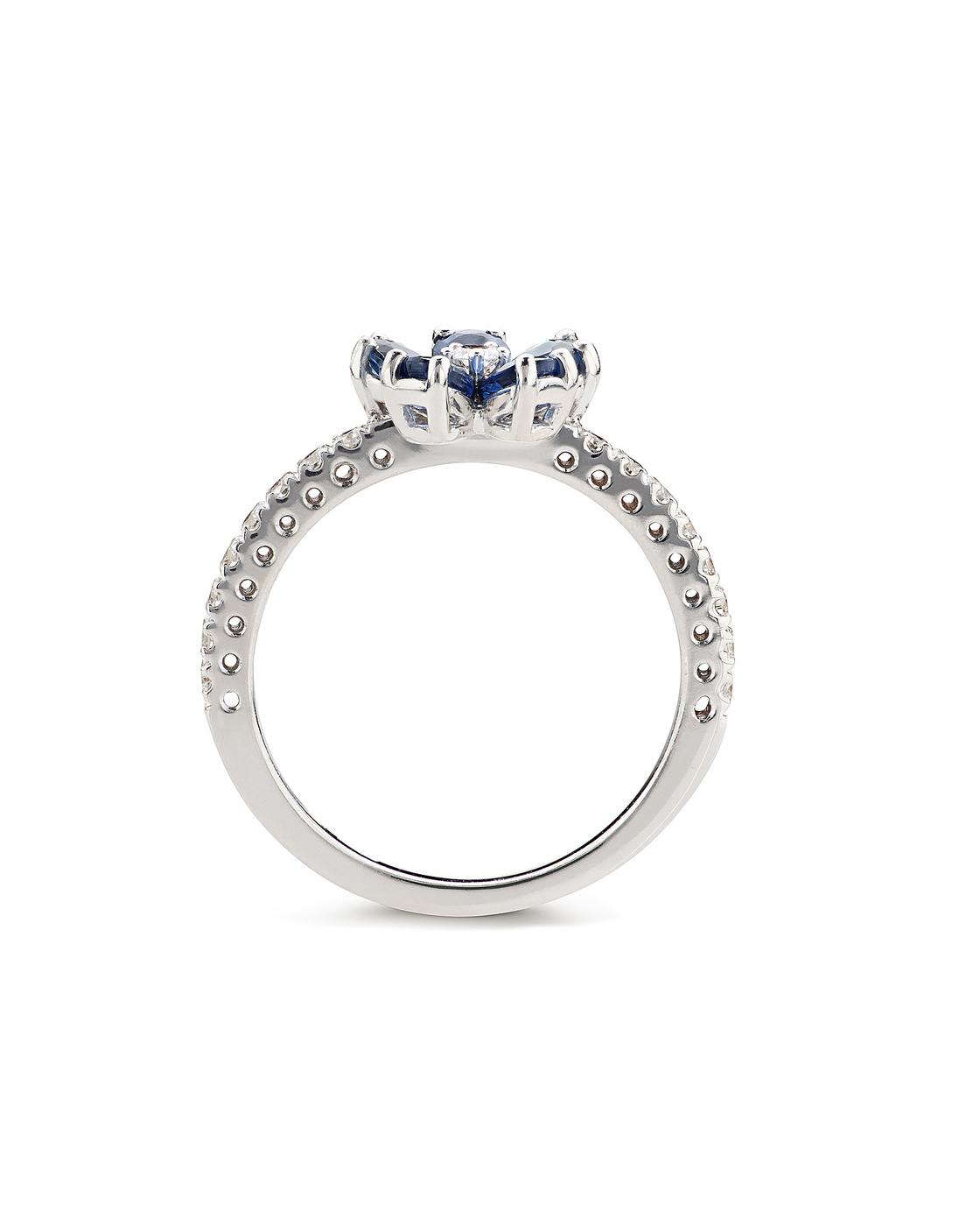 Hidden sapphire and diamond outlet ring